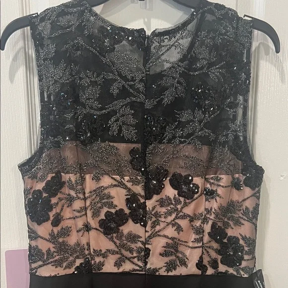 JS Collections Black and Nude Lace Jumpsuit